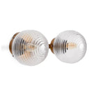 Sayre Linear Glass Globe Two Head Wall Sconce - BrassBlushlighting
