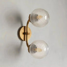 Sayre Linear Glass Globe Two Head Wall Sconce - NickelBlushlighting