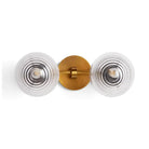 Sayre Linear Glass Globe Two Head Wall Sconce - BrassBlushlighting