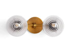 Sayre Linear Glass Globe Two Head Wall Sconce-