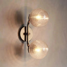 Sayre Linear Glass Globe Two Head Wall Sconce - Blushlighting