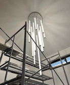 Scandinavia Minimalist White Pendant Light for Bedside/Dining Room/Staircase - One Single: SWarm LightBlushlighting