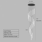 Scandinavia Minimalist White Pendant Light for Bedside/Dining Room/Staircase - 18 Lights: SWarm LightBlushlighting