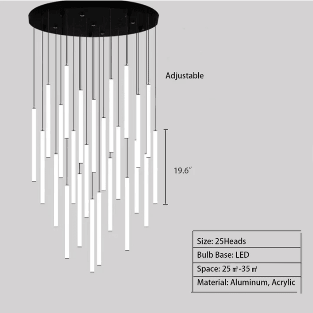 Scandinavia Minimalist White Pendant Light for Bedside/Dining Room/Staircase - 25 Lights: SWarm LightBlushlighting