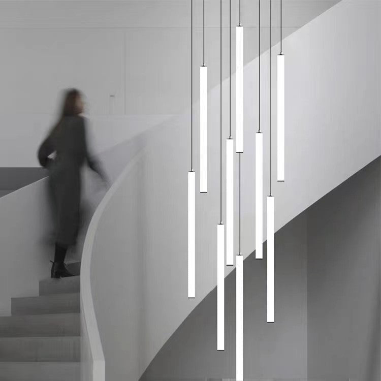 Scandinavia Minimalist White Pendant Light for Bedside/Dining Room/Staircase - 9 Lights : SWarm LightBlushlighting