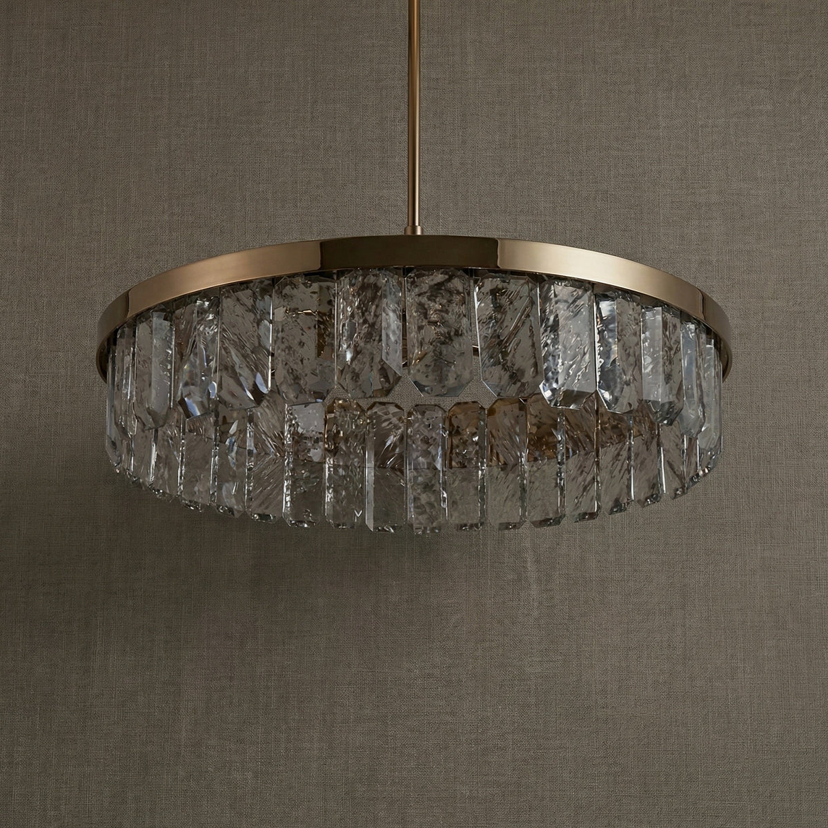 Selene Round Crystal Chandelier - Ø23.2" × H6.3" (Ø59 × H16 cm)Blushlighting