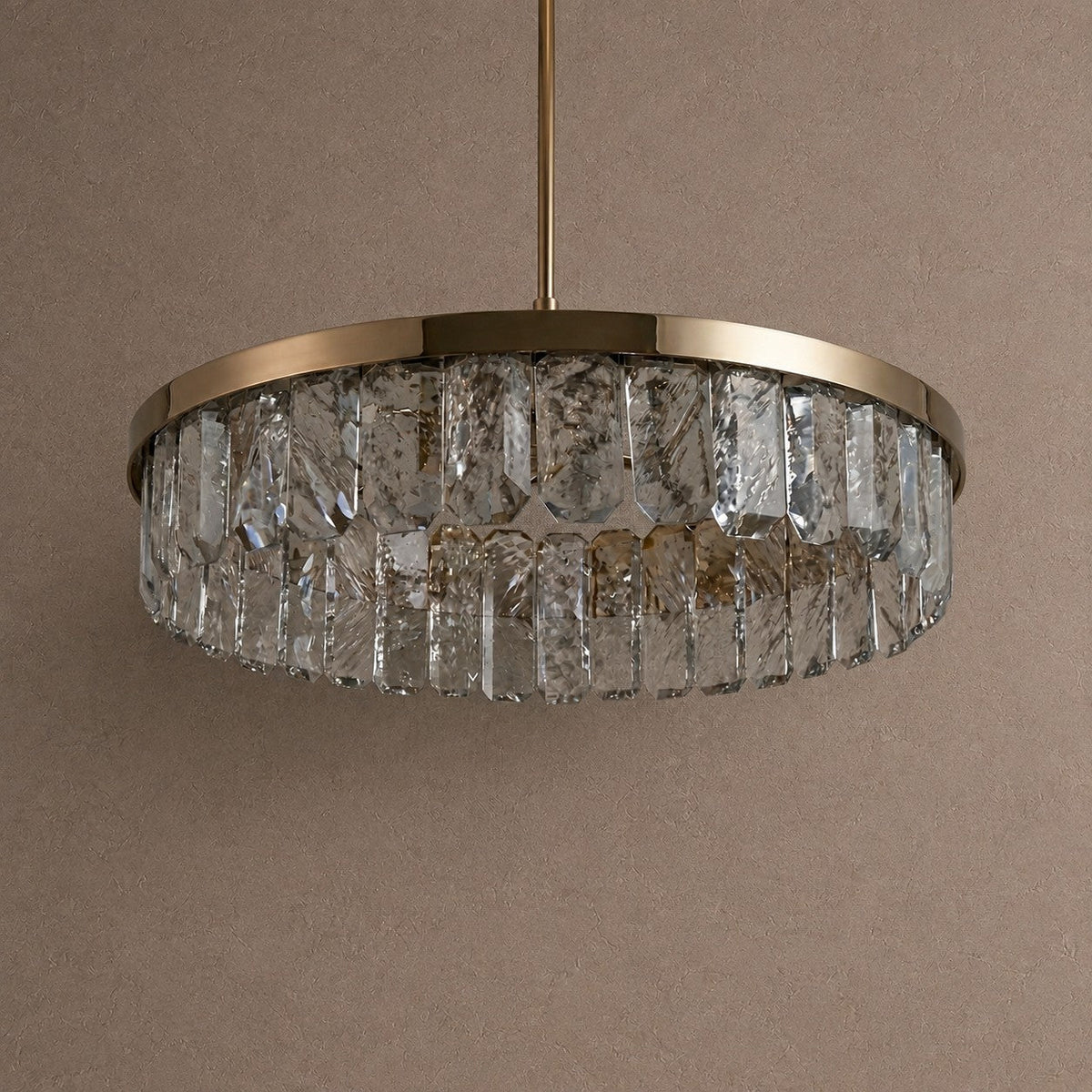 Selene Round Crystal Chandelier - Ø31.5" × H6.3" (Ø80 × H16 cm)Blushlighting
