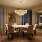 Selene Round Crystal Chandelier - Ø31.5" × H6.3" (Ø80 × H16 cm)Blushlighting