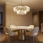Selene Round Crystal Chandelier - Ø23.2" × H6.3" (Ø59 × H16 cm)Blushlighting