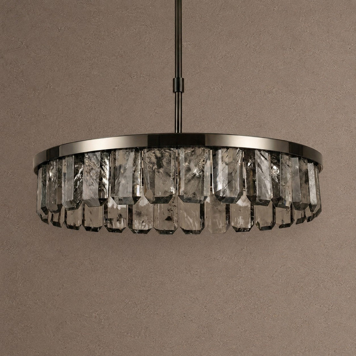 Selene Round Crystal Chandelier - Ø39.4" × H6.3" (Ø100 × H16 cm)Blushlighting