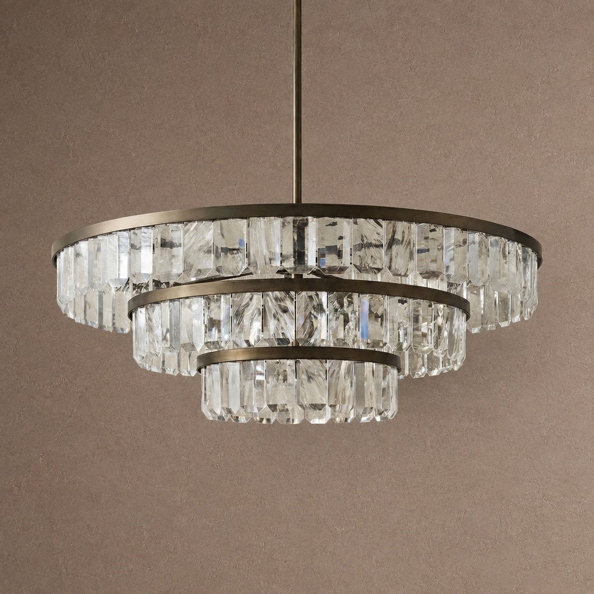 Selene Round Crystal Chandelier - Ø31.5" × H6.3" (Ø80 × H16 cm)Blushlighting
