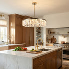 Selene Round Crystal Chandelier - Ø23.2" × H6.3" (Ø59 × H16 cm)Blushlighting