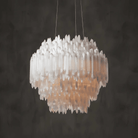 Selenite Layer Round Chandelier - Medium - 32"Blushlighting