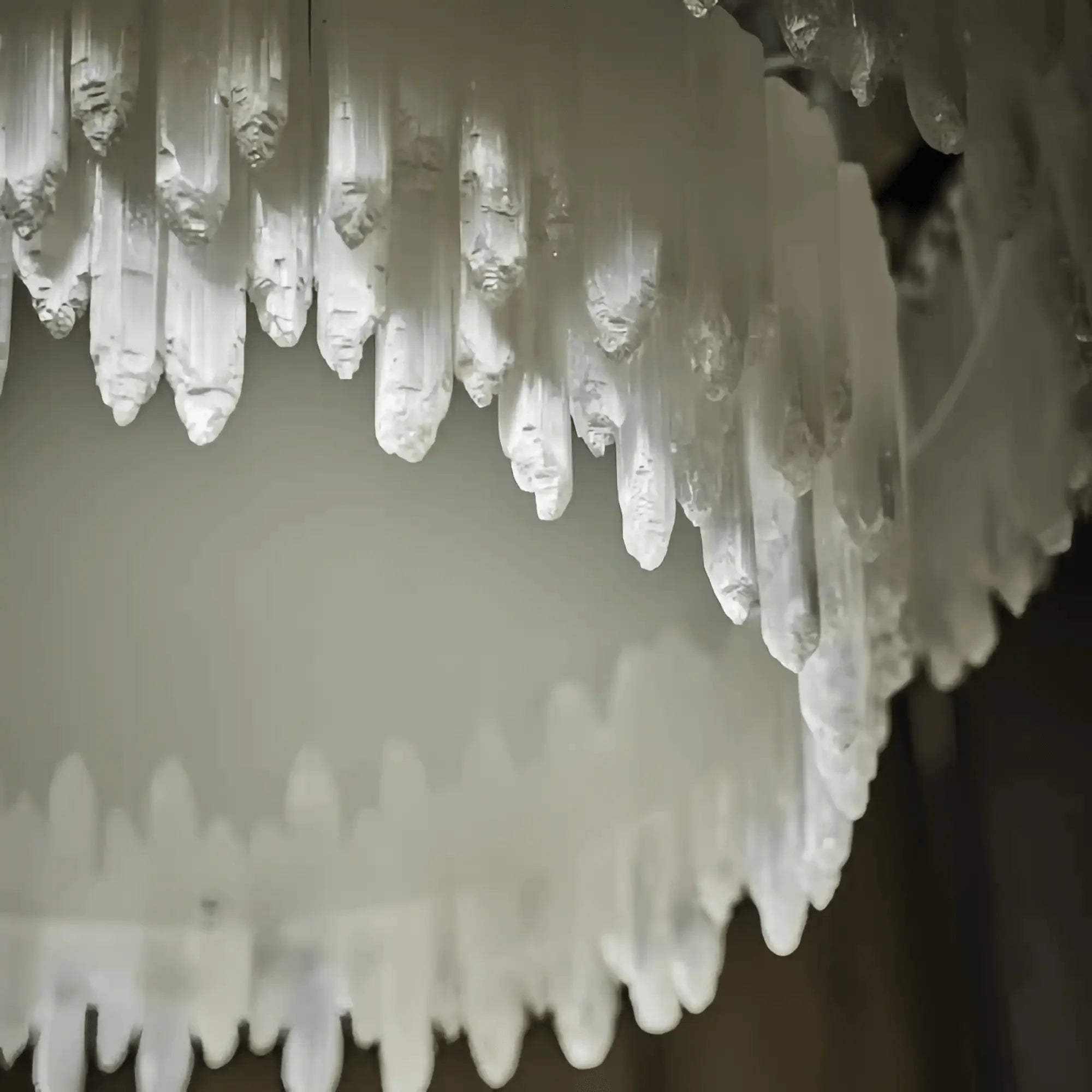 Selenite Layer Round Chandelier - Large - 40"Blushlighting