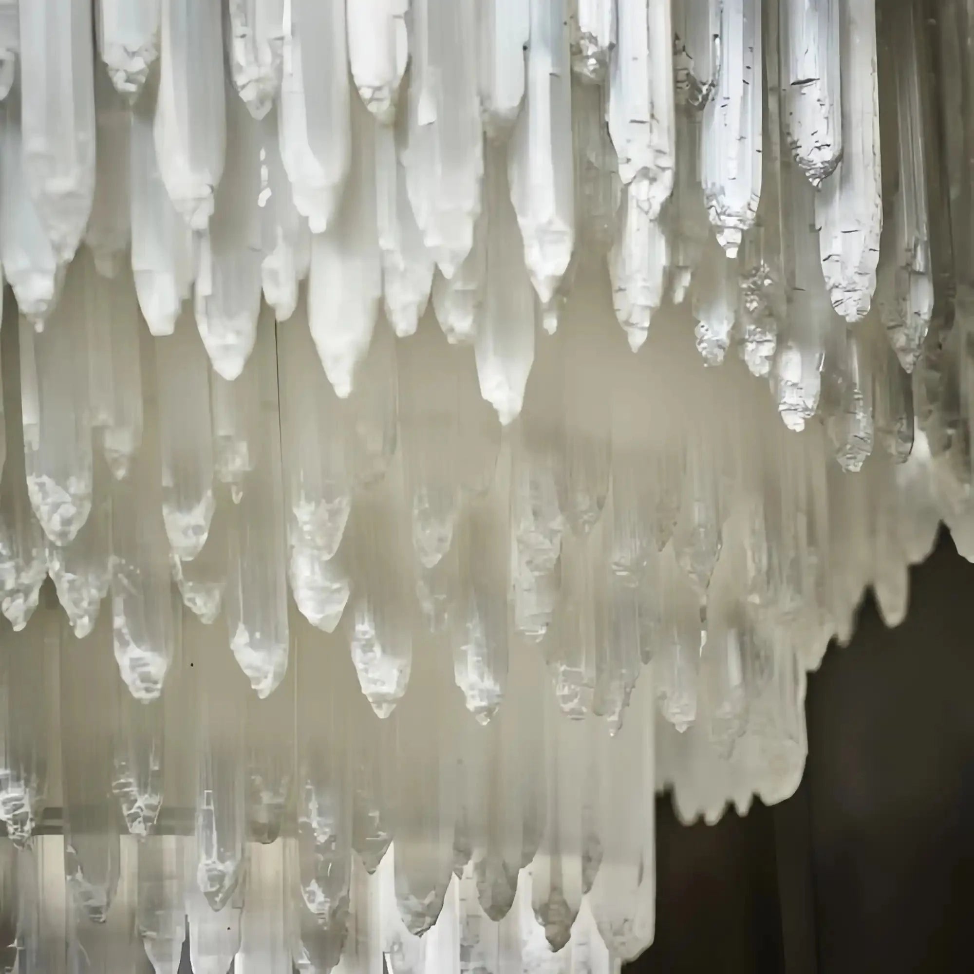 Selenite Layer Round Chandelier - Large - 40"Blushlighting
