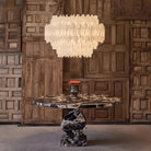 Selenite Layer Round Chandelier - Medium - 32"Blushlighting