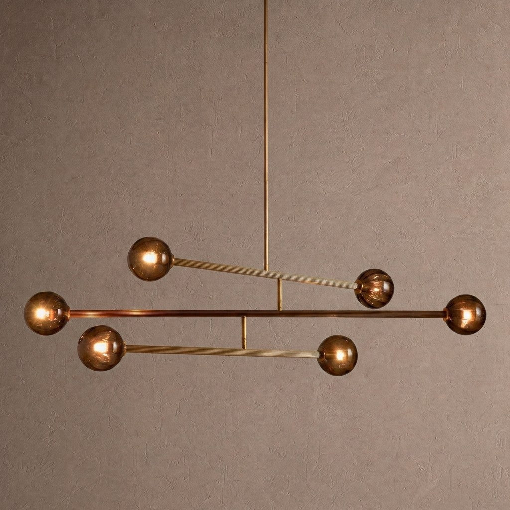 Selina Linear Chandelier - BrownBlushlighting