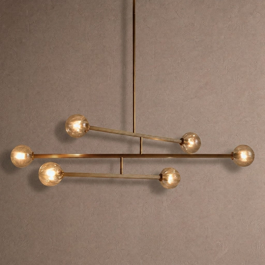 Selina Linear Chandelier - ClearBlushlighting