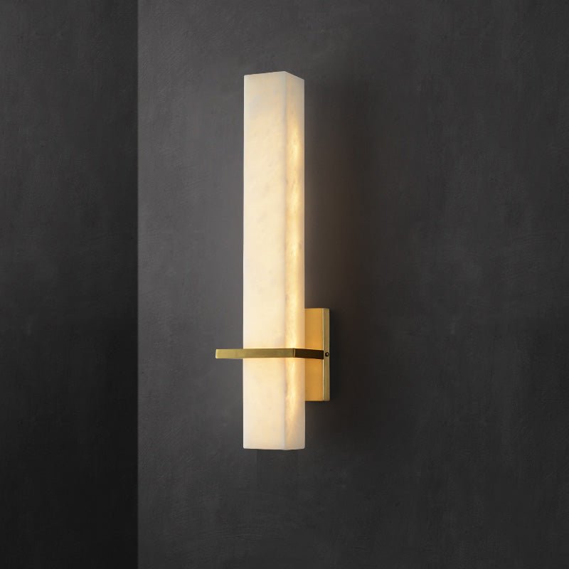 Serene Modern Alabaster Linear Wall Sconce - Blushlighting