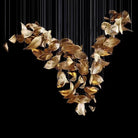 Shake Leaves Chandelier - ∅ 39.4″ x 78.7″ / Dia 100cm x 200cmGold & ClearWarm LightBlushlighting