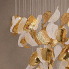Shake Leaves Chandelier - ∅ 31.8″ x 78.7″ / Dia 80cm x 200cmGold & ClearWarm LightBlushlighting