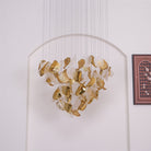 Shake Leaves Chandelier - ∅ 31.8″ x 78.7″ / Dia 80cm x 200cmGold & ClearWarm LightBlushlighting