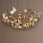 Shake Leaves Chandelier - ∅ 39.4″ x 78.7″ / Dia 100cm x 200cmGold & ClearWarm LightBlushlighting