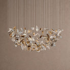 Shake Leaves Chandelier - ∅ 31.8″ x 78.7″ / Dia 80cm x 200cmGold & ClearWarm LightBlushlighting