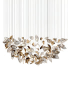 Shake Leaves Chandelier - ∅ 39.4″ x 78.7″ / Dia 100cm x 200cmGold & ClearWarm LightBlushlighting