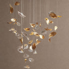 Shake Leaves Chandelier - ∅ 31.8″ x 78.7″ / Dia 80cm x 200cmGold & ClearWarm LightBlushlighting