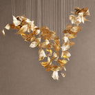 Shake Leaves Chandelier - ∅ 31.8″ x 78.7″ / Dia 80cm x 200cmGold & ClearWarm LightBlushlighting