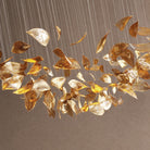 Shake Leaves Chandelier - ∅ 31.8″ x 78.7″ / Dia 80cm x 200cmGold & ClearWarm LightBlushlighting