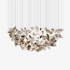 Shake Leaves Chandelier - ∅ 31.8″ x 78.7″ / Dia 80cm x 200cmGold & ClearWarm LightBlushlighting