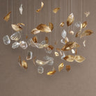 Shake Leaves Chandelier - ∅ 31.8″ x 78.7″ / Dia 80cm x 200cmGold & ClearWarm LightBlushlighting