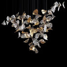 Shake Leaves Chandelier - ∅ 39.4″ x 78.7″ / Dia 100cm x 200cmGold & ClearWarm LightBlushlighting