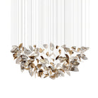 Shake Leaves Chandelier - ∅ 31.8″ x 78.7″ / Dia 80cm x 200cmGold & ClearWarm LightBlushlighting
