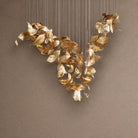 Shake Leaves Chandelier - ∅ 31.8″ x 78.7″ / Dia 80cm x 200cmGold & ClearWarm LightBlushlighting
