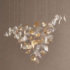 Shake Leaves Chandelier - ∅ 31.8″ x 78.7″ / Dia 80cm x 200cmGold & ClearWarm LightBlushlighting