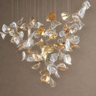 Shake Leaves Chandelier - ∅ 31.8″ x 78.7″ / Dia 80cm x 200cmGold & ClearWarm LightBlushlighting