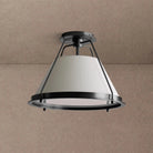 Shelton Flush Mount - Black15"Blushlighting