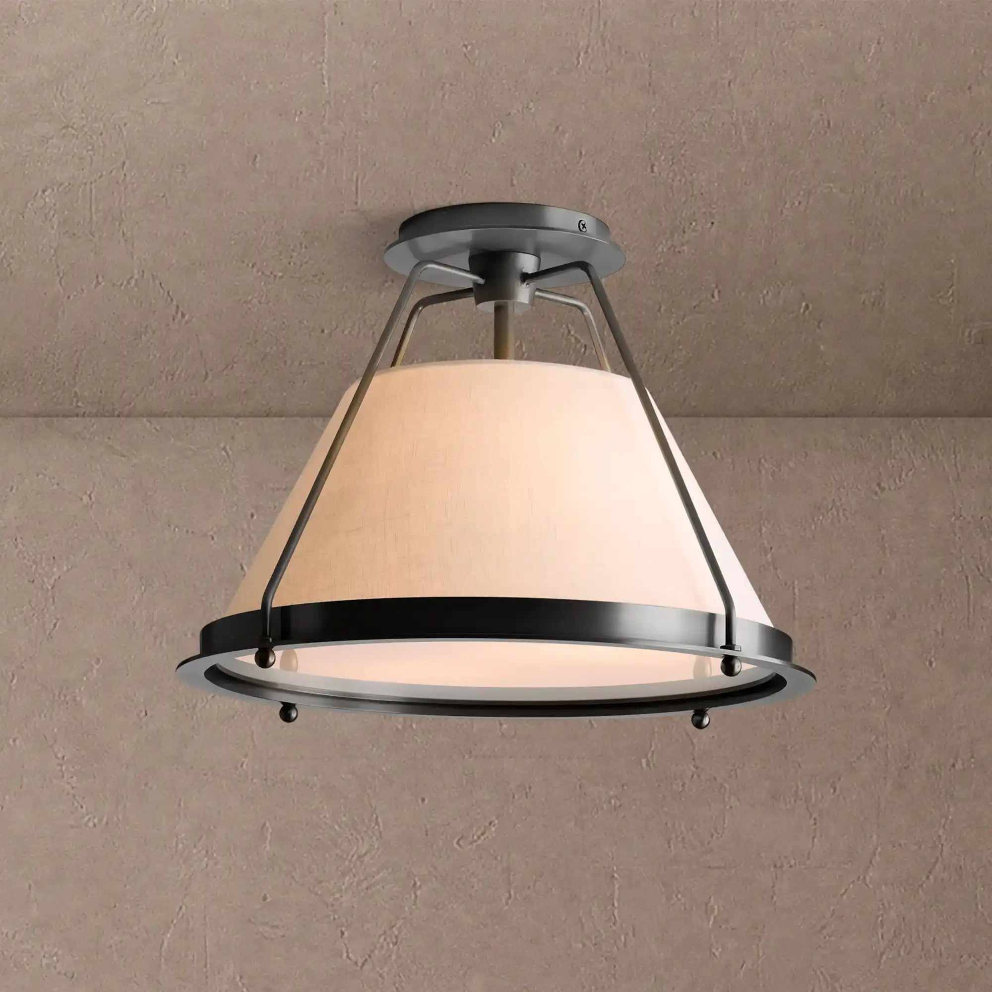 Shelton Flush Mount - Brass21"Blushlighting
