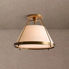 Shelton Flush Mount - Brass21"Blushlighting