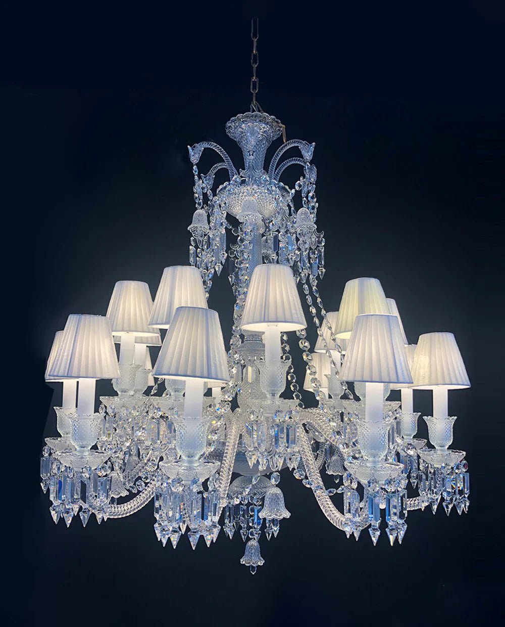 Short 18 Lights Clear Zanith Chandelier Crystal Lighting - Blushlighting