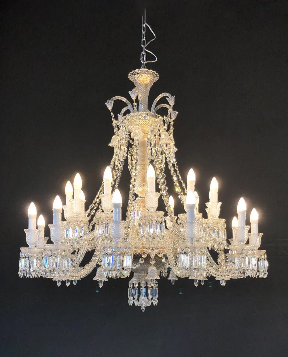 Short 24 Lights Clear Zanith Chandelier Crystal Lighting - Blushlighting