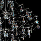Silver 31.5" Round Crystal Raindrop Chandelier for Modern Homes - Round - D31.5Blushlighting
