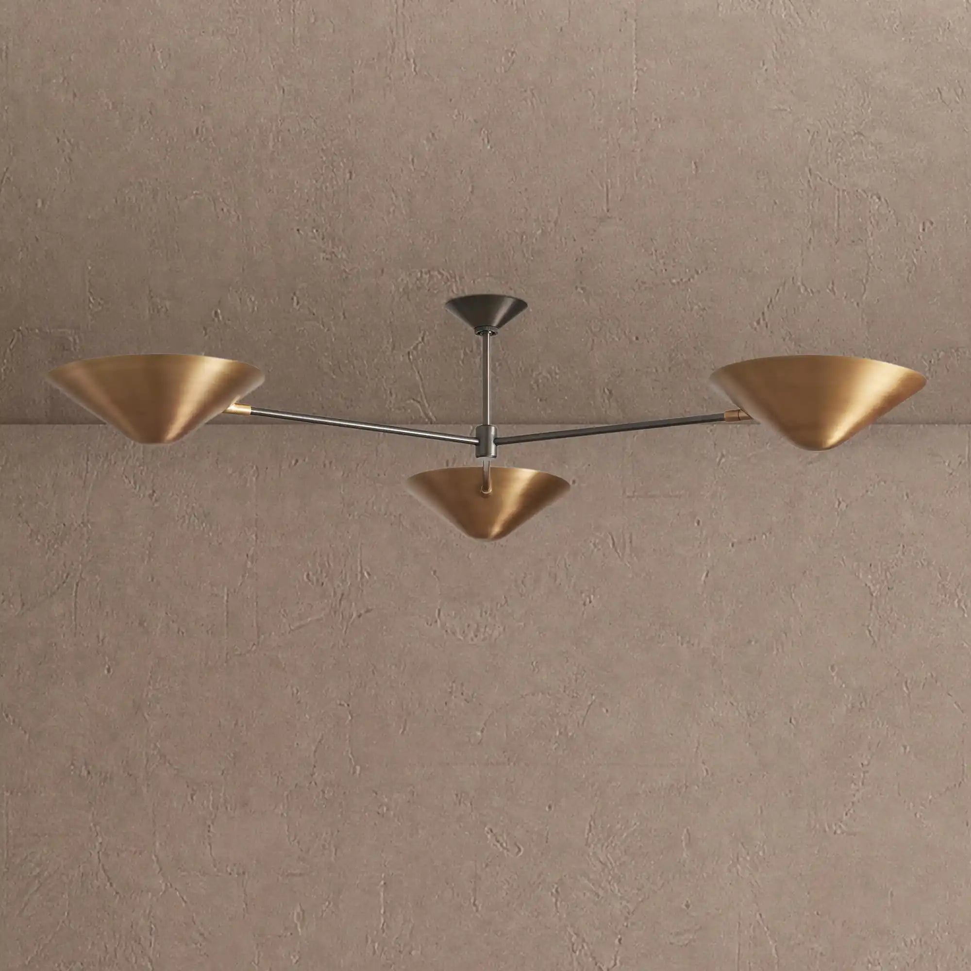 Simms 3-Light Flush Mount - 36''Blushlighting