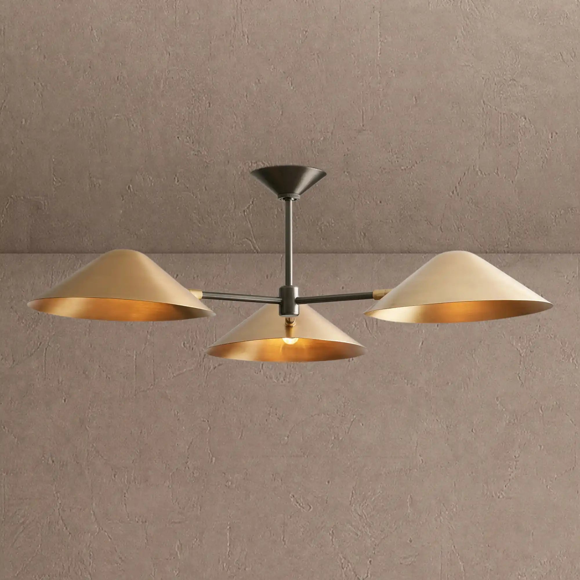 Simms 3-Light Flush Mount - 36''Blushlighting