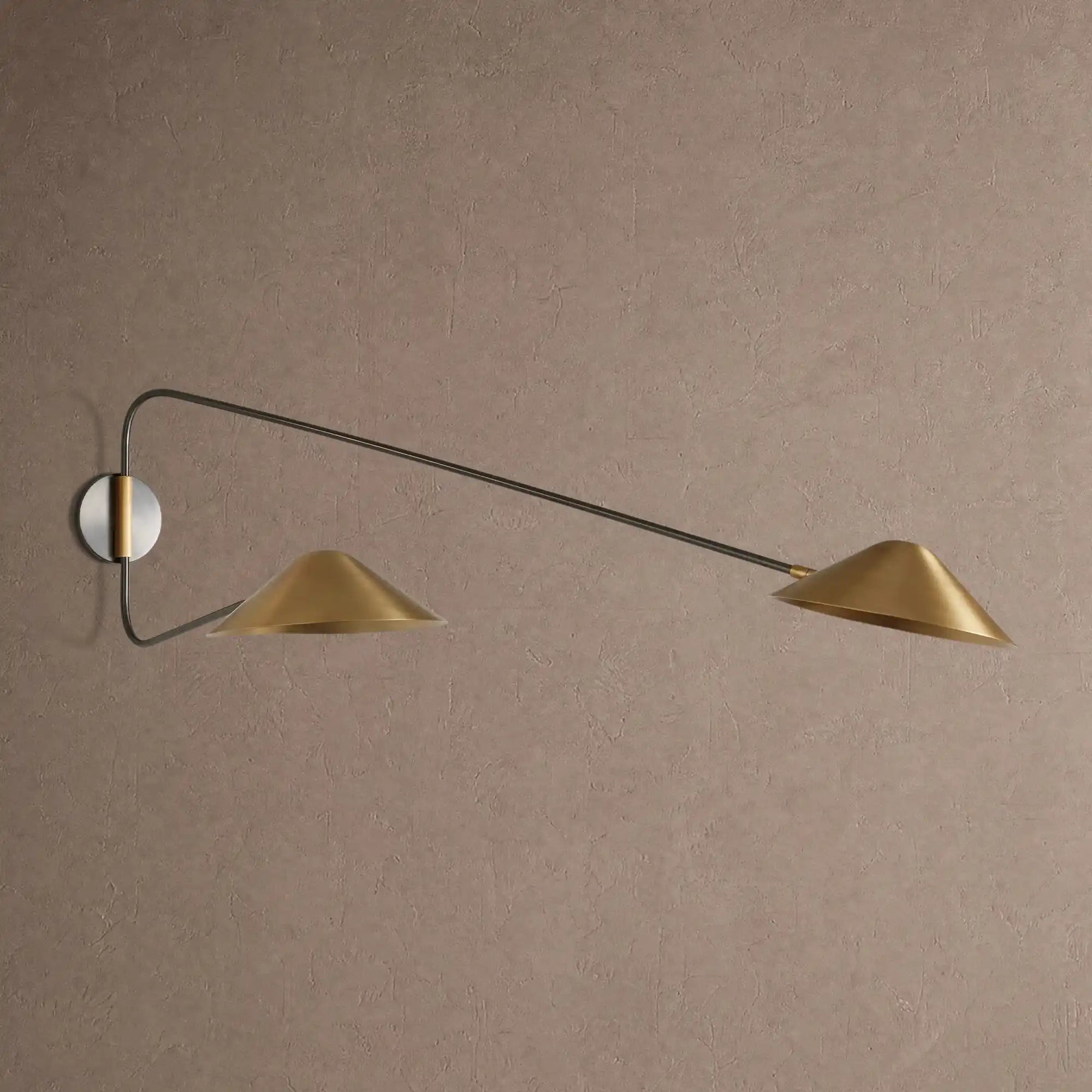 Simms Long Arm Double Wall Sconce - Blushlighting