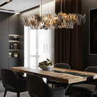 Simple Artistic Metal Dining Table Chandelier - 31.5"LBlushlighting