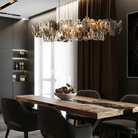 Simple Artistic Metal Dining Table Chandelier - 31.5"LBlushlighting